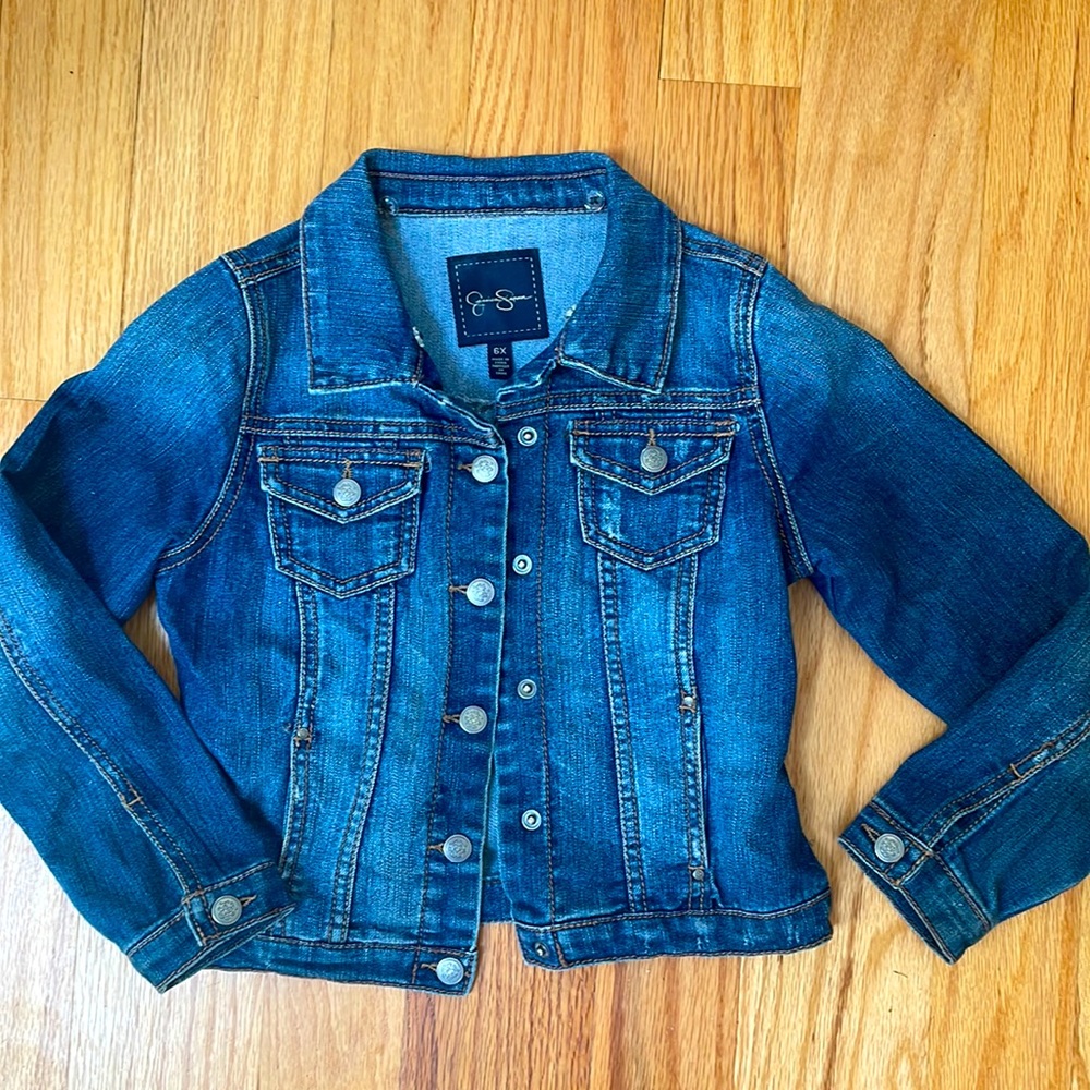 JESSICA SIMPSON size 6x girls Jean jacket